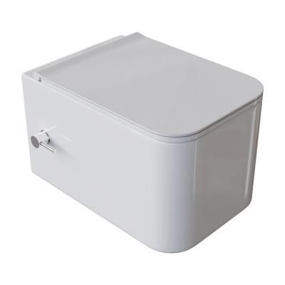 Унитаз подвесной Boheme Mane 970-SET-2-W с функцией биде, белый