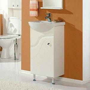 Тумба с раковиной Aquaton Колибри 1A065201KO01L 45 белый глянцевый