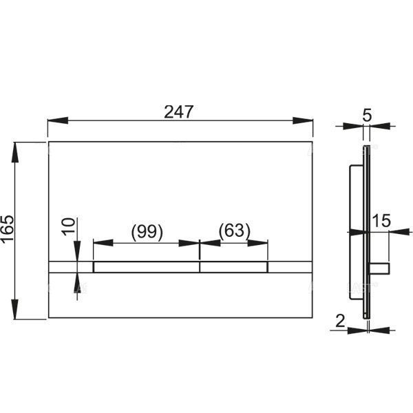 Кнопка смыва AlcaPlast Flat STRIPE-INOX нержавеющая сталь