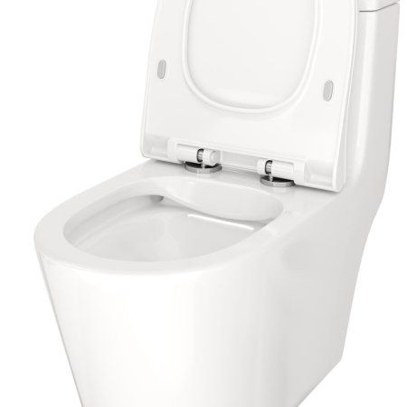 Унитаз напольный моноблок Teymi Solli безободковый, сиденье микролифт T41101