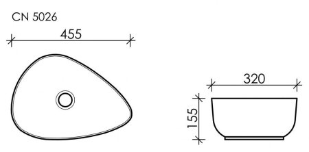 Раковина Ceramica Nova Element CN5026 45 белый