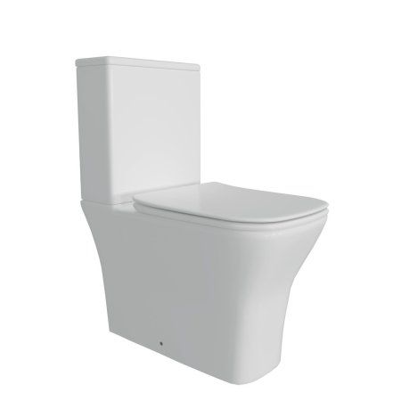 Унитаз напольный Teymi Helmi Pro безободковый, сиденье микролифт T40305