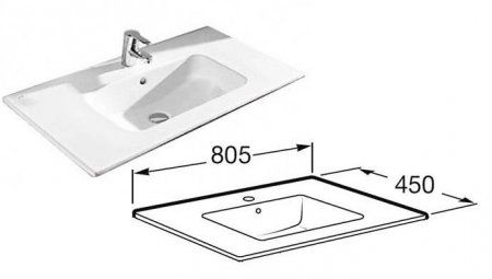Мебель для ванной Aquaton Ривьера 1A239001RVX20 80 белый матовый