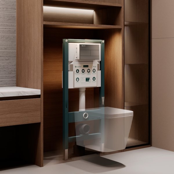 Инсталляция для подвесного унитаза Knotlor ISWC503FG, бирюзовый