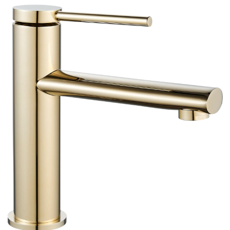Смеситель для раковины (умывальника) REA OVAL GOLD золото низкий, REA-B6515