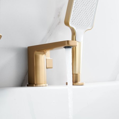 Смеситель для ванны Shevanik S9PY91JL2GJB, Золотой сатин