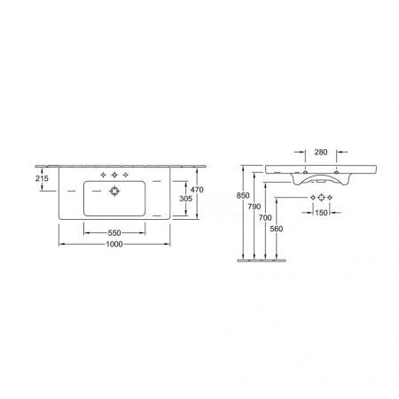 Раковина Villeroy & Boch Subway 2.0 7175А001 белая