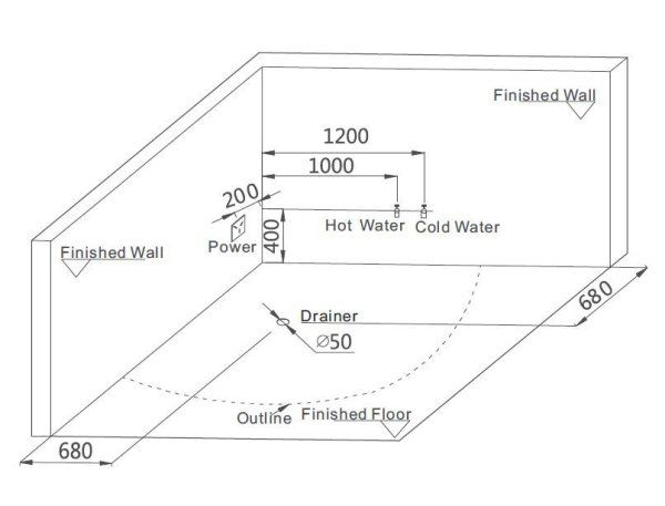 Акриловая ванна Gemy G9082 K с гидромассажем