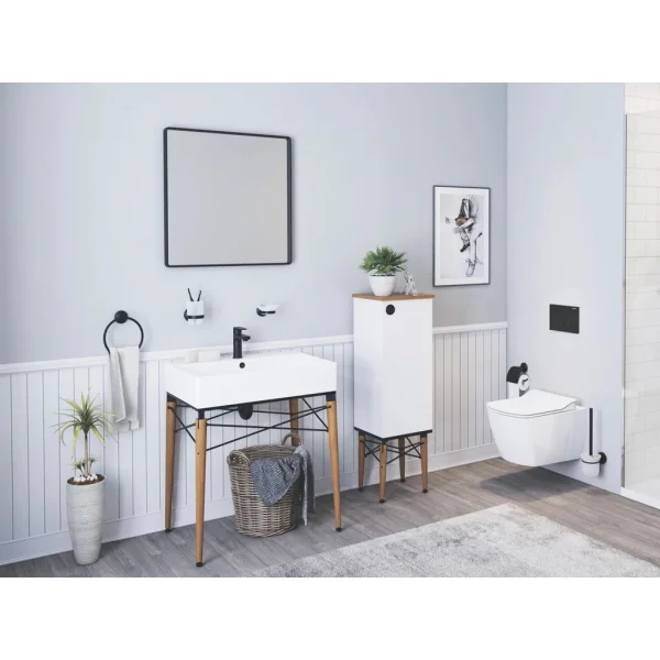 Кнопка смыва Creavit Drop GP200201 для инсталляции, черный матовый