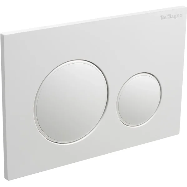 Кнопка смыва BelBagno BB-17C-BL для инсталляции, белый глянец