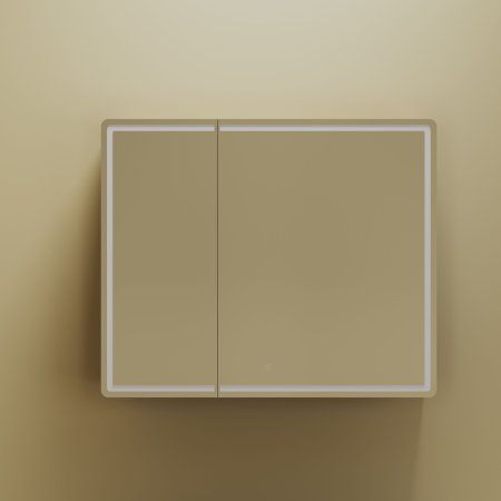 Зеркальный шкаф для ванной комнаты SANCOS Mirror 890x150х740 мм, с LED подсветкой, цвет дуб чарльстон,  MI90ECH