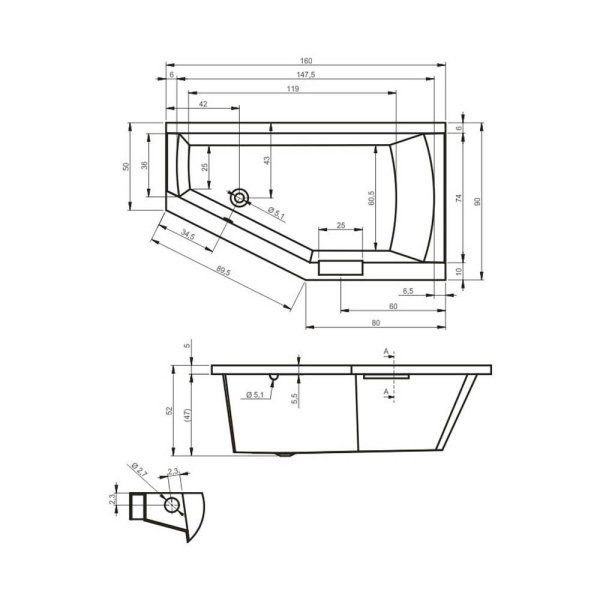 Ванна акриловая Riho Geta BA8700500000000 160x90 L