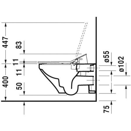 Унитаз подвесной Duravit  DuraStyle 2542590000+611200002000300  микролифт
