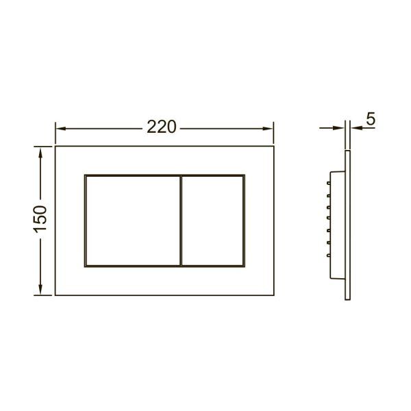 Система инсталляции для унитазов Tece TECEbase K440407 4 в 1 с кнопкой смыва черный матовый
