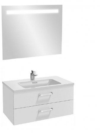 Мебель для ванной Jacob Delafon Vox 80 изогнутая ручка, белый блестящий лак