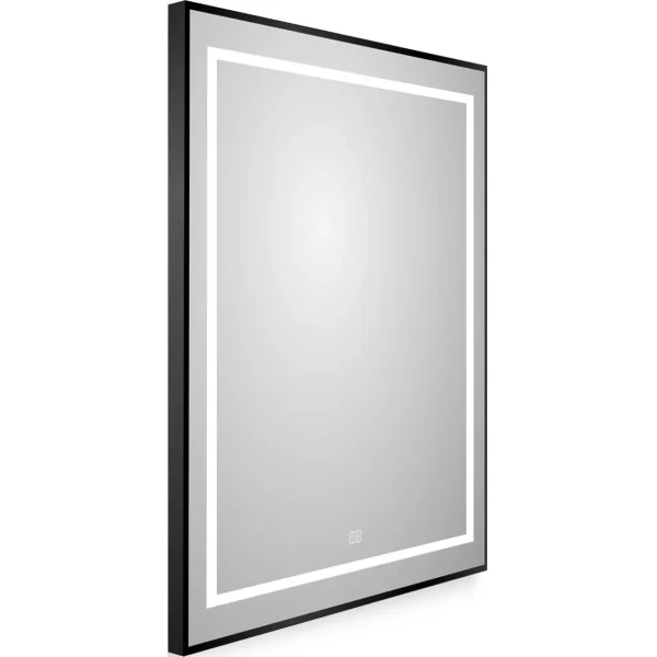 Зеркало BelBagno Kraft SPC-KRAFT-600-800-LED-TCH-WARM-NERO 60x80 см, с LED-подсветкой, сенсорным выключателем, антизапотеванием, черный