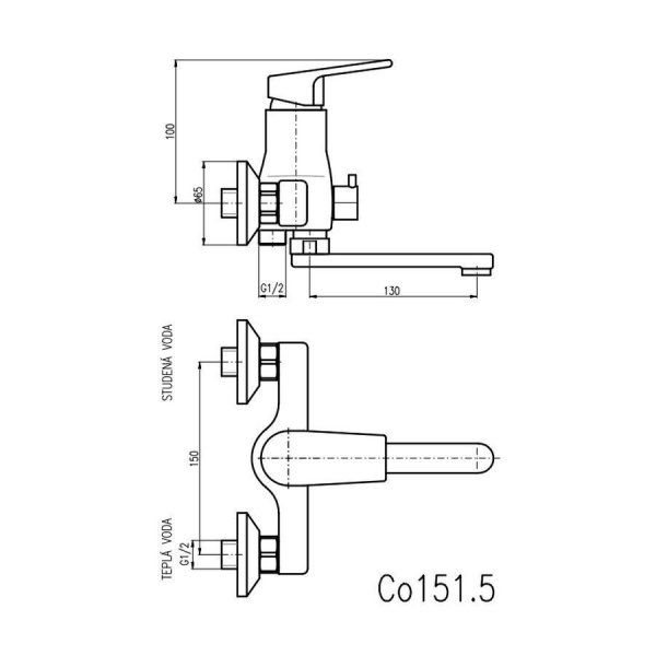 Смеситель Rav Slezak Colorado CO151.5 для ванны хром