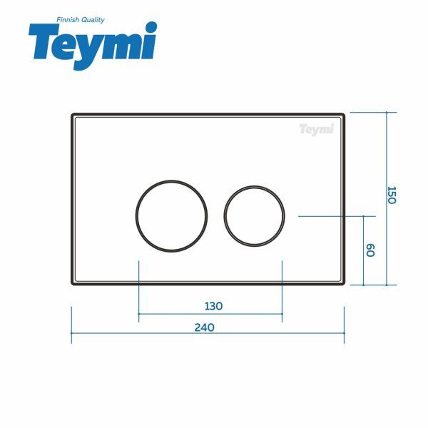 Клавиша смыва Teymi Lina, двойной смыв, белый матовый T70019WM