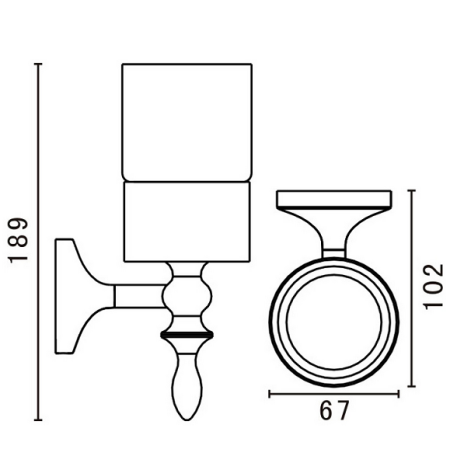 Стакан Art&Max Bohemia AM-E-4268-Do золото