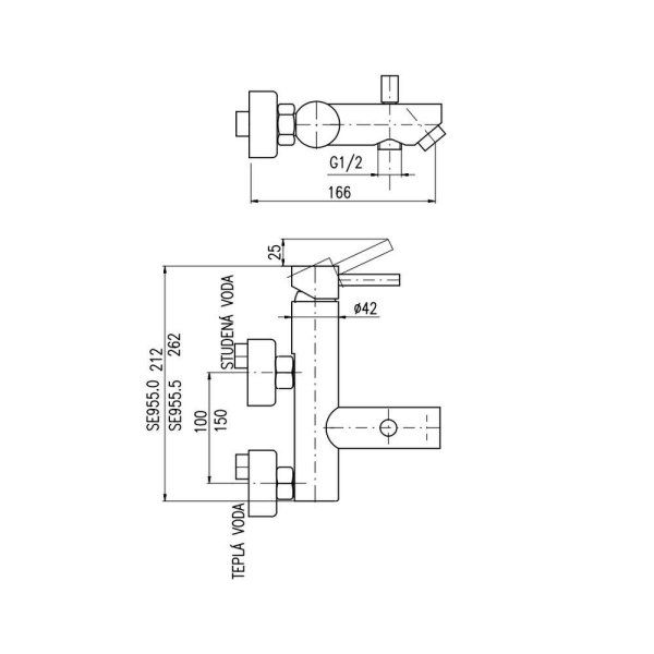 Смеситель Rav Slezak Seina SE954.5 для ванны хром