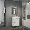Тумба-умывальник COMFORTY "Дублин-60" белый глянец с раковиной COMFORTY 8056