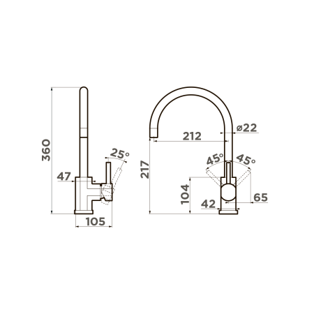 Смеситель для кухни Omoikiri Wakayama-C 4994243, хром