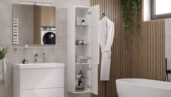 Пенал подвесной Velvex  Edge 350, белый (pp.EDG.35 белый глянец)