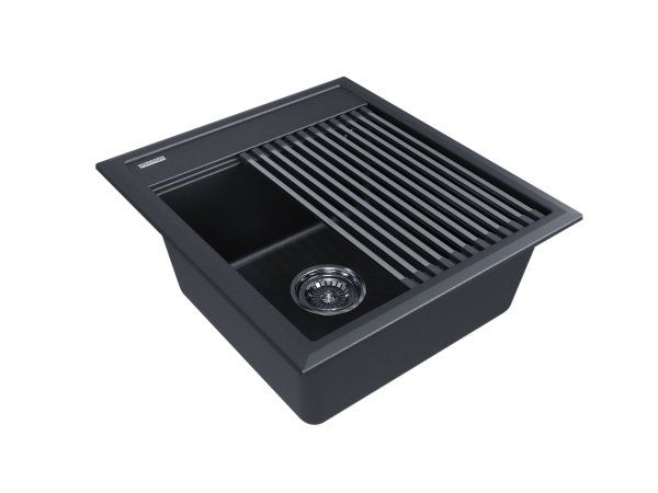 Мойка для кухни кварц Paulmark STEPIA PM114651-BLM, черный металлик