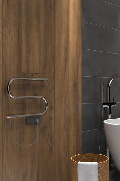 Полотенцесушитель Электрический S - образный INDIGO SE1-32-45v, Полированный