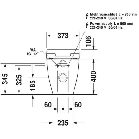Унитаз приставной Duravit  ME by Starck 2169590000+611000002000300  микролифт