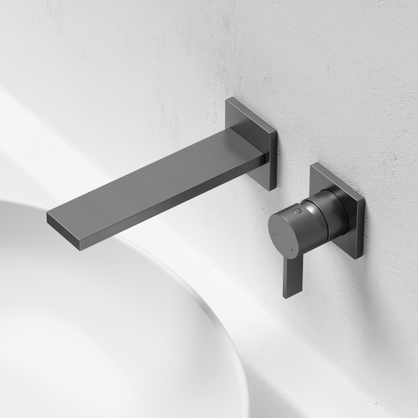 Смеситель для раковины SANCOS Linn c внутренней частью, вороненая сталь,  SC9021GG