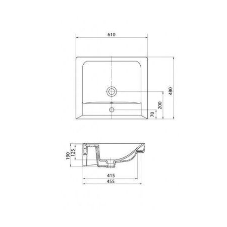 Мебельная раковина Aquaton Тигода 1WH302082 60