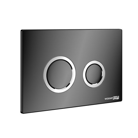 Кнопка смыва WasserKRAFT PB01 черный, хром