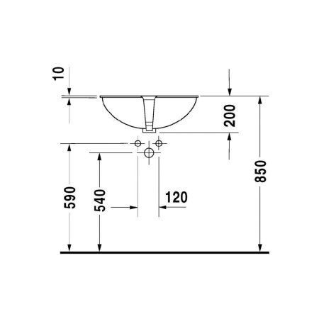 Раковина Duravit Santosa 0466510000 51х37 белый
