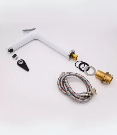 Высокий смеситель для раковины-чаши Ganzer  GZ20012-F белый