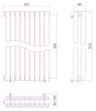 Дизайн-радиатор Сунержа Эстет 1200х363 хром (9 секций) водяной
