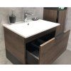 Тумба-умывальник COMFORTY "Франкфурт-60" дуб-шоколадно-коричневый с раковиной COMFORTY 60E