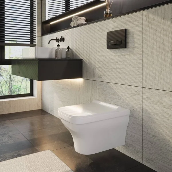 Унитаз подвесной Berges Strati 082132 безободковый, с сиденьем микролифт, белый