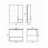 Тумба-умывальник COMFORTY "Франкфурт-60" бетон светлый с раковиной COMFORTY 60E