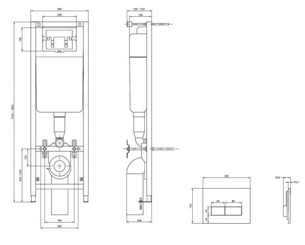 Система инсталляции для унитазов Ideal Standard W3710AA 4 в 1