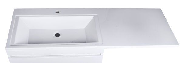 Тумба напольная "Даллас 140", 2 ящика, Люкс белая, PLUS Style Line СС-00002273