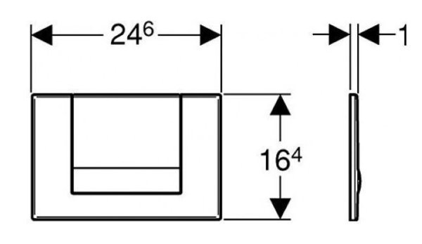 Кнопка смыва Geberit Sigma 30 115.893.KX.1 хром структурный/хром глянцевый