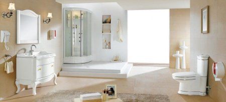 Унитаз напольный CeramaLux 1409, Бело-Хром