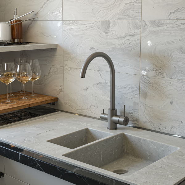 Смеситель для кухонной мойки с фильтром RUSH графит (SUS9035-37Grey)