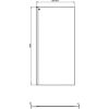 Боковая стенка Ideal Standard Connect 2 K9378V3 100х195 черный матовый