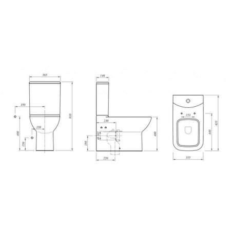 Унитаз-компакт Kale Babel с бачком и сиденьем микролифт