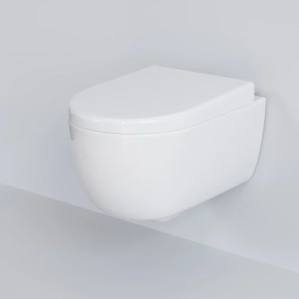 Унитаз подвесной Ambassador Abner 103T20001R безободковый, белый глянец