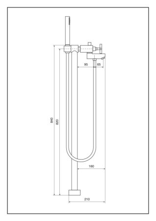 Смеситель Emmevi Spirit New 3100128/CR для ванны, хром