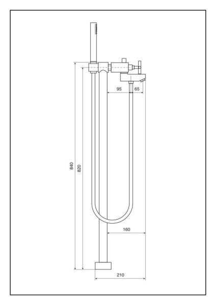 Смеситель Emmevi Spirit New 3100128/CR для ванны, хром