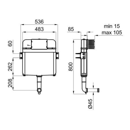 Бачок скрытого монтажа Noken Smart Line N386000051